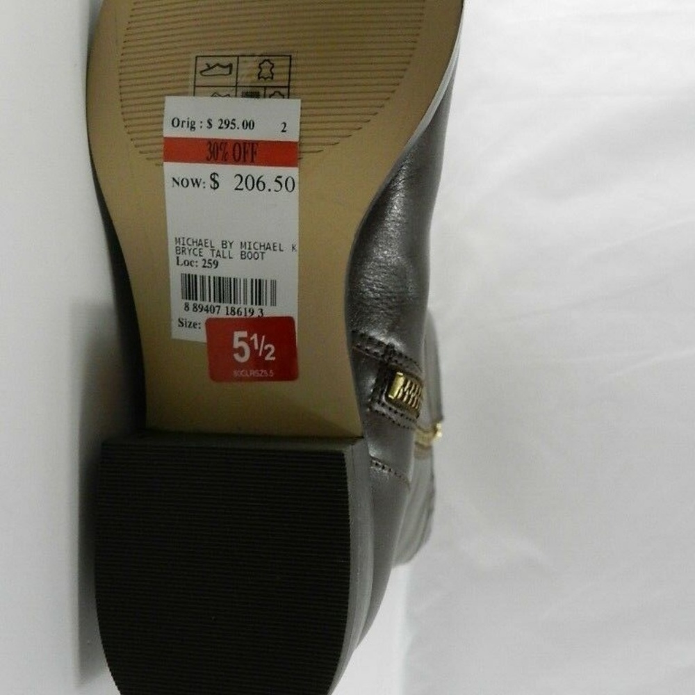 Michael Kors Brown low heel knee high Riding leather Boots size 5.5 - Picture 4 of 5